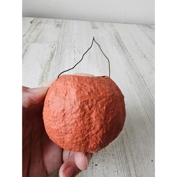 Vintage repro? Jack-o'-lantern pumpkin ornament mini Halloween decor - Picture 4 of 8